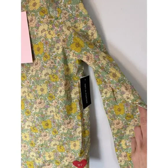 HORROR VACUI APOLLONIA Cotton blouse Floral Sz XS NWT - Picture 3 of 16